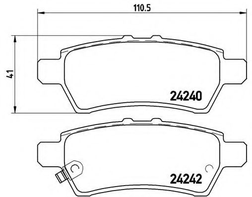 Комплект тормозных колодок, дисковый тормоз BREMBO P 56 060