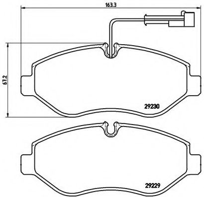 Комплект тормозных колодок, дисковый тормоз BREMBO P 56 066