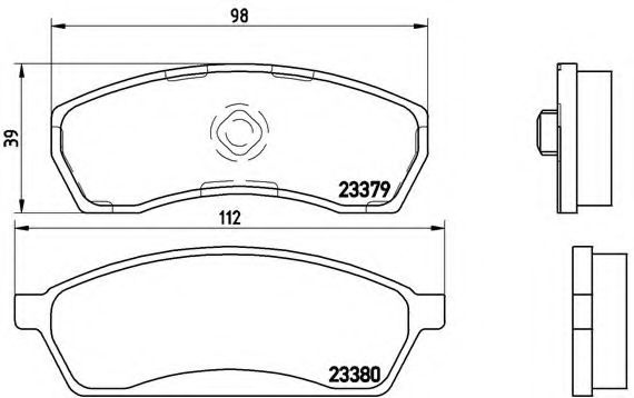 Комплект тормозных колодок, дисковый тормоз BREMBO P 78 008