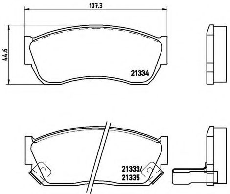 Комплект тормозных колодок, дисковый тормоз BREMBO P 79 005