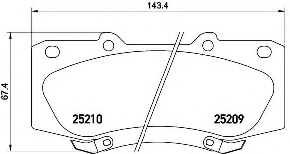 Комплект тормозных колодок, дисковый тормоз BREMBO P 83 140