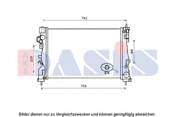 Радиатор, охлаждение двигателя AKS DASIS 010017N