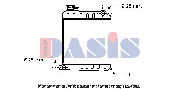 Радиатор, охлаждение двигателя AKS DASIS 020290N