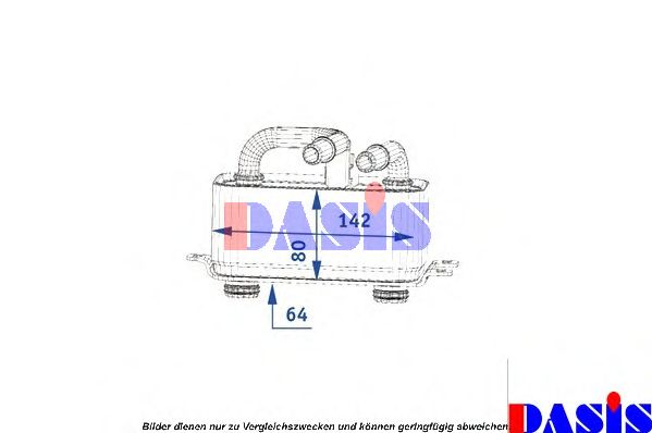 масляный радиатор, двигательное масло AKS DASIS 051008N