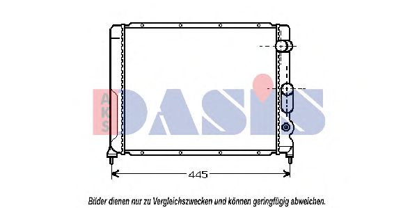 Радиатор, охлаждение двигателя AKS DASIS 0900281