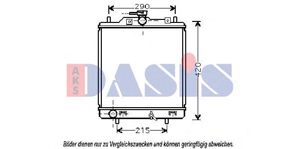 Радиатор, охлаждение двигателя AKS DASIS 320024N