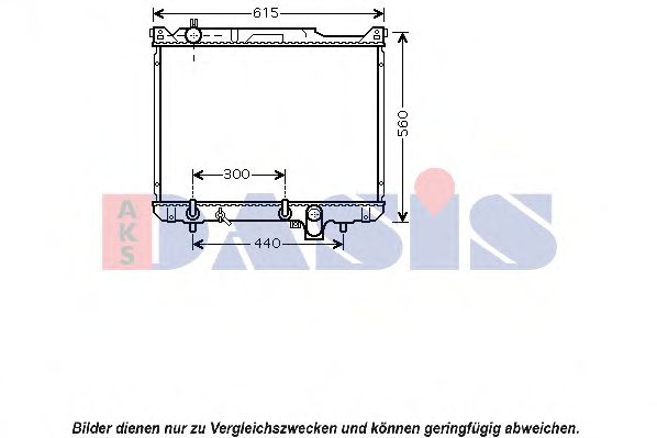 Радиатор, охлаждение двигателя AKS DASIS 320038N