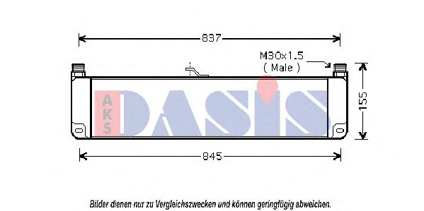 масляный радиатор, двигательное масло AKS DASIS 396004N
