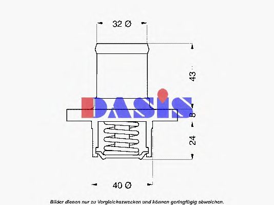 Термостат, охлаждающая жидкость AKS DASIS 751825N