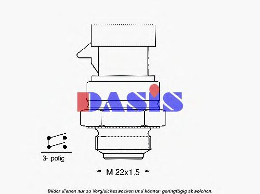 Термовыключатель, вентилятор радиатора AKS DASIS 1110