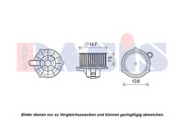 Электродвигатель, вентиляция салона AKS DASIS 518108N