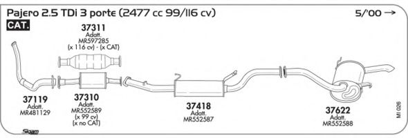 Система выпуска ОГ AKS DASIS SGMI026
