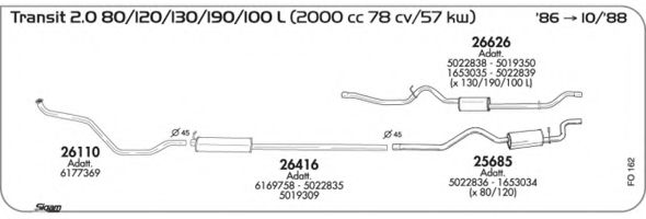 Система выпуска ОГ AKS DASIS SGFO162