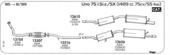Система выпуска ОГ AKS DASIS SGFI191