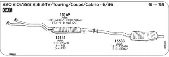 Система выпуска ОГ AKS DASIS SGBM032