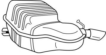 Глушитель выхлопных газов конечный AKS DASIS SG53635