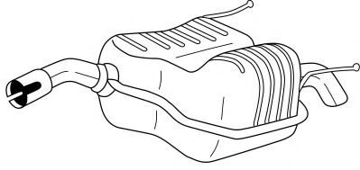 Глушитель выхлопных газов конечный AKS DASIS SG41641