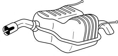 Глушитель выхлопных газов конечный AKS DASIS SG41635