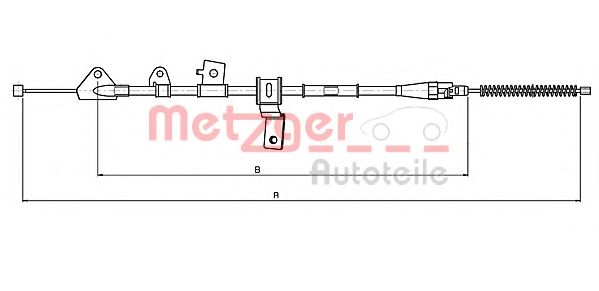 Трос, стояночная тормозная система METZGER 17.5069