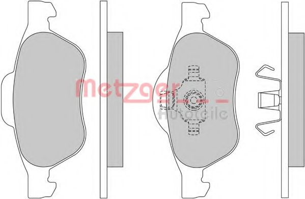 Комплект тормозных колодок, дисковый тормоз METZGER 1170462
