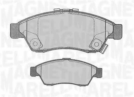 Комплект тормозных колодок, дисковый тормоз MAGNETI MARELLI 363916060490