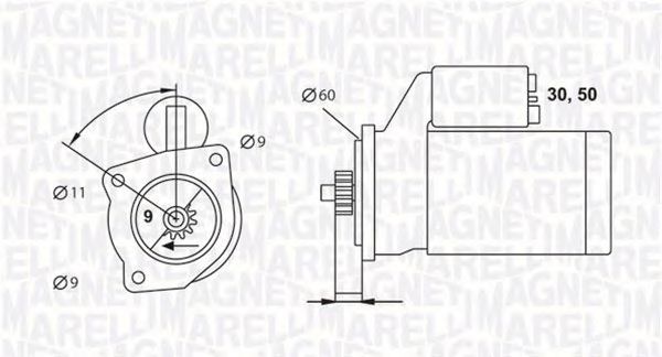 Стартер MAGNETI MARELLI 063523628010