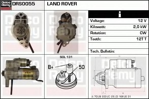 Стартер DELCO REMY DRS0055