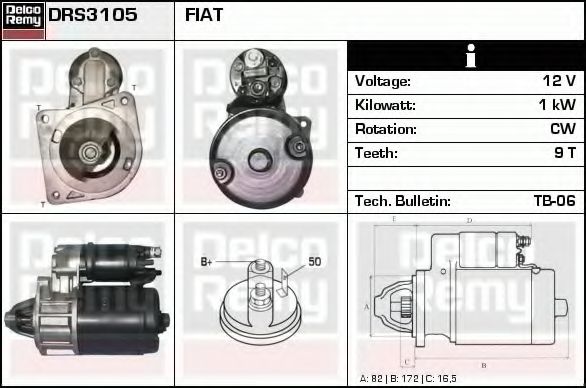 Стартер DELCO REMY DRS3105