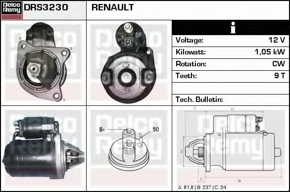 Стартер DELCO REMY DRS3230