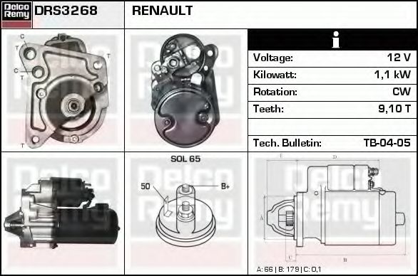 Стартер DELCO REMY DRS3268