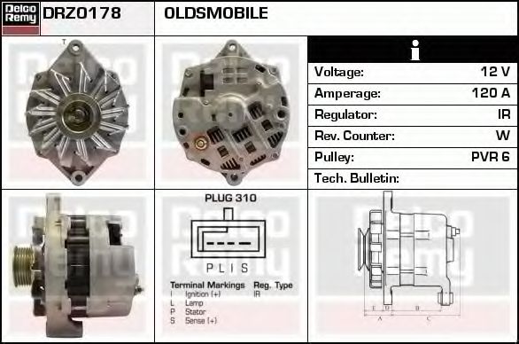 Генератор DELCO REMY DRZ0178