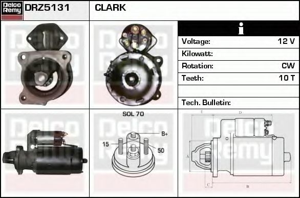 Стартер DELCO REMY DRZ5131