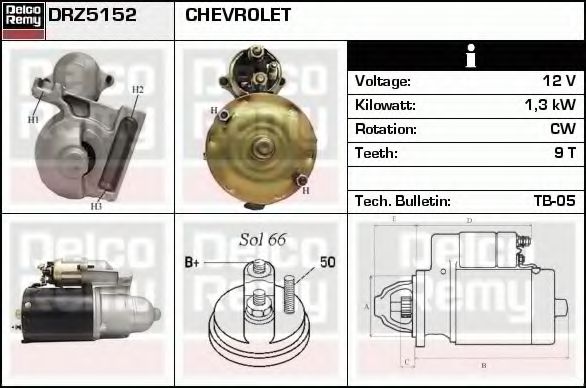 Стартер DELCO REMY DRZ5152