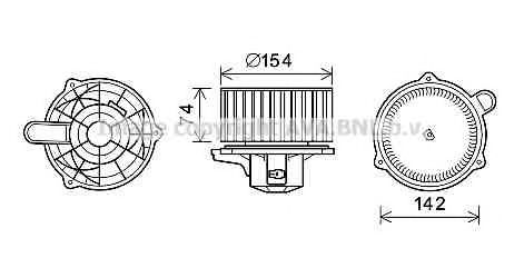 Электродвигатель, вентиляция салона AVA QUALITY COOLING HY8348