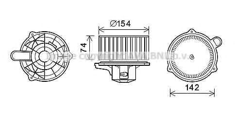 Электродвигатель, вентиляция салона AVA QUALITY COOLING HY8349