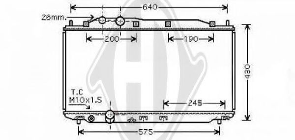 Радиатор, охлаждение двигателя DIEDERICHS 8521010