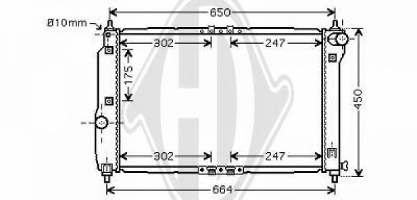 Радиатор, охлаждение двигателя DIEDERICHS 8692502