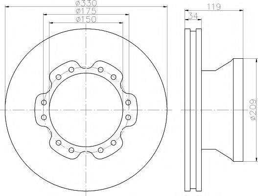 Тормозной диск ROADLINK (RI) 80323