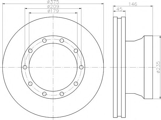 Тормозной диск ROADLINK (RI) 80325