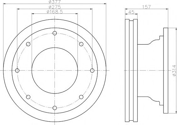 Тормозной диск DON CVD583