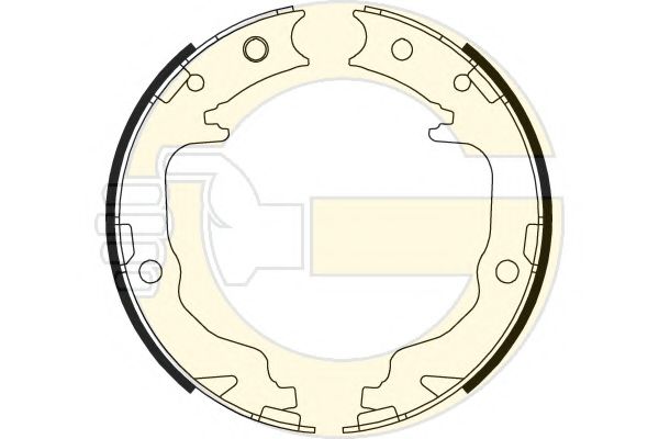 Комплект тормозных колодок, стояночная тормозная система GIRLING 5188049