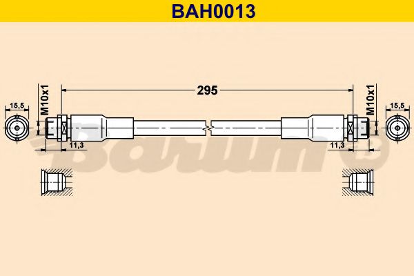 Тормозной шланг BARUM BAH0013