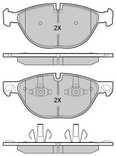 Комплект тормозных колодок, дисковый тормоз FREMAX FBP-1928