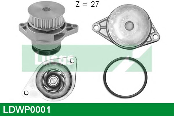 Водяной насос LUCAS ENGINE DRIVE LDWP0001