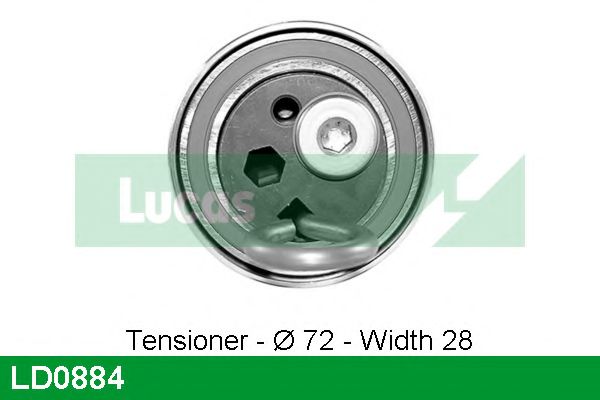 Натяжной ролик, ремень ГРМ LUCAS ENGINE DRIVE LD0884