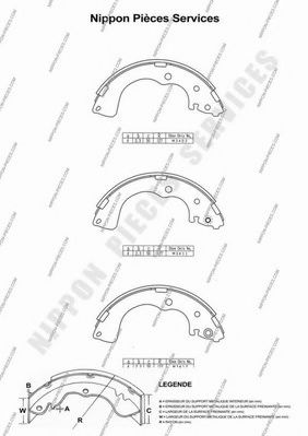 Комплект тормозных колодок NPS M350A18