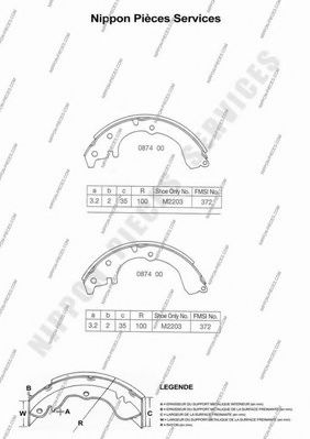 Комплект тормозных колодок NPS T350A06