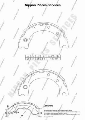 Комплект тормозных колодок NPS T350A35