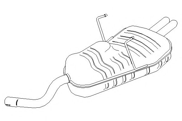 Глушитель выхлопных газов конечный KLARIUS 231131