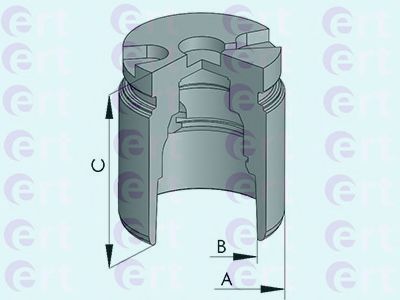 Поршень, корпус скобы тормоза ERT 150898-C